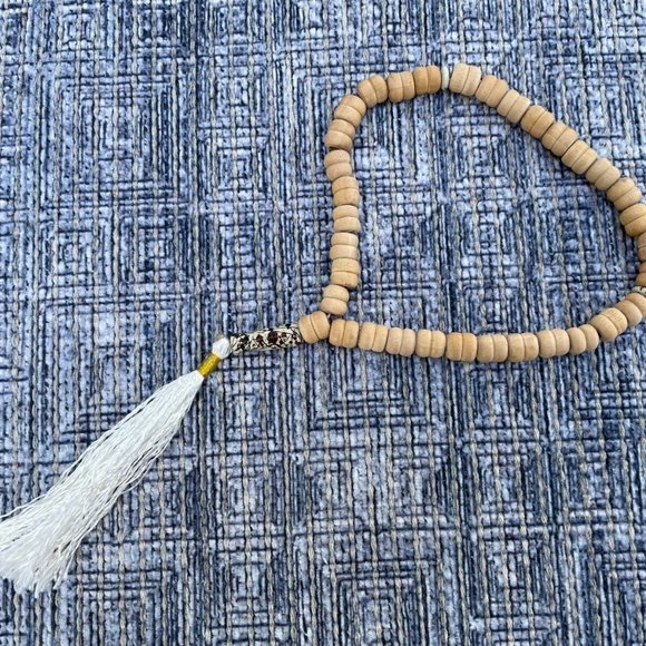 Handmade Prayer Beads Tasbeeh Real Wood Key chain Tan Beads Religious Beads - Picture 6 of 11